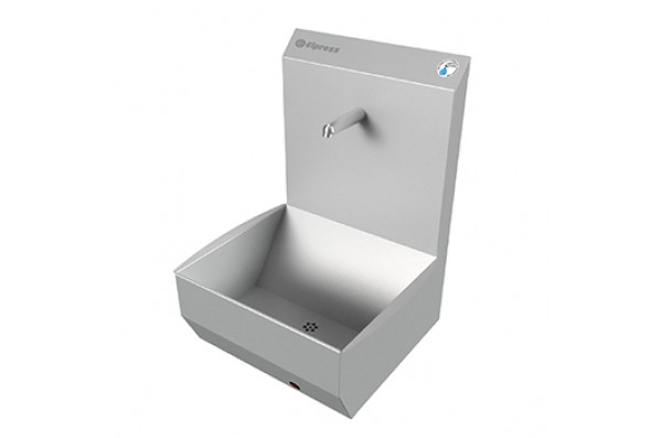 Раковина EWG-1К настенная однопостовая с механическим включением, нерж. сталь, прям. чаша