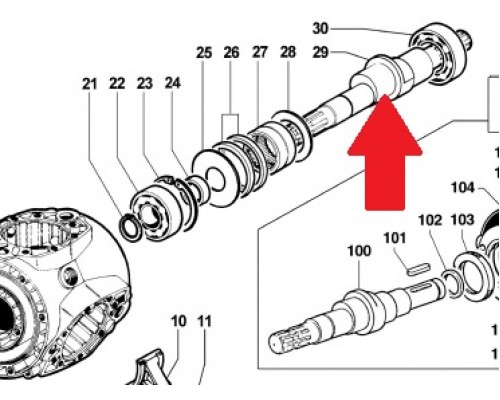 Коленвал насоса APS121