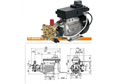 Насос плунжерный MTP AXR 11/170 TS с эл. двигателем 4,3 Квт 380 В