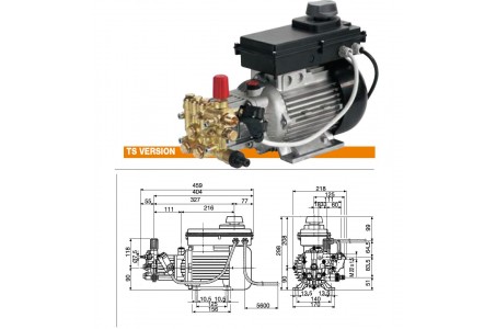 Насос плунжерный MTP AXR 11/170 TS с эл. двигателем 4,3 Квт 380 В