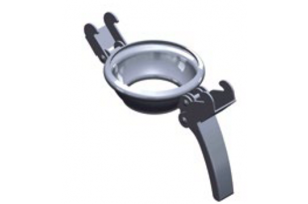 Розетка приварная D150, черная сталь, уплотнительное кольцо