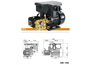 Насос плунжерный MTP ZW-K 13/180 TSR с эл. двигателем 5,0 Квт 380 В