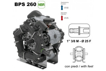 Насос мембранный Comet® серия ВPS260 (249 л/мин; 20 бар); ВОМ 13/8 - вал d25 внутрен./шпонка