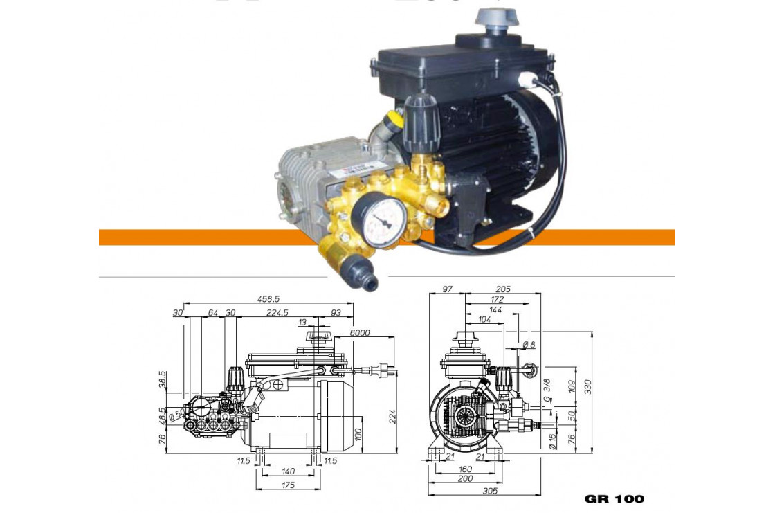 Насос плунжерный MTP LW-K 13/170 TSR с эл. двигателем 4,1 Квт  380 В