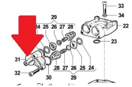 Крышка коллектора насоса APS 51/61/71 (1х3)