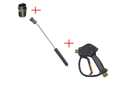 Распылительный пистолет в сборе с форсункой курок RL 11 М22х1,5ш  700 мм.(Изогнутый)