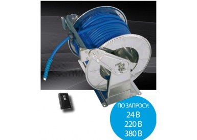 Барабан с электроприводом для рук. 100м.1/2 (нерж.) 1/2ш.1/2ш. 12 В 200 бар (пульт упр.)