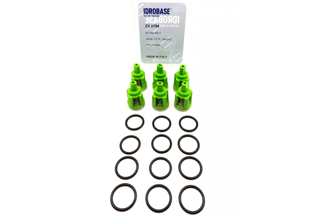 KR12 KIT Комплект клапанов для Kranzle моделей: 105-125, B, HD, Profi-jet, Quadro, THERM, ZX.0788, Италия IDROBASE