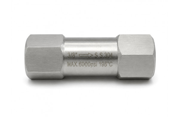 M-00057 Обратный клапан 450 бар, 3/8"F - 3/8"F, 90 °C