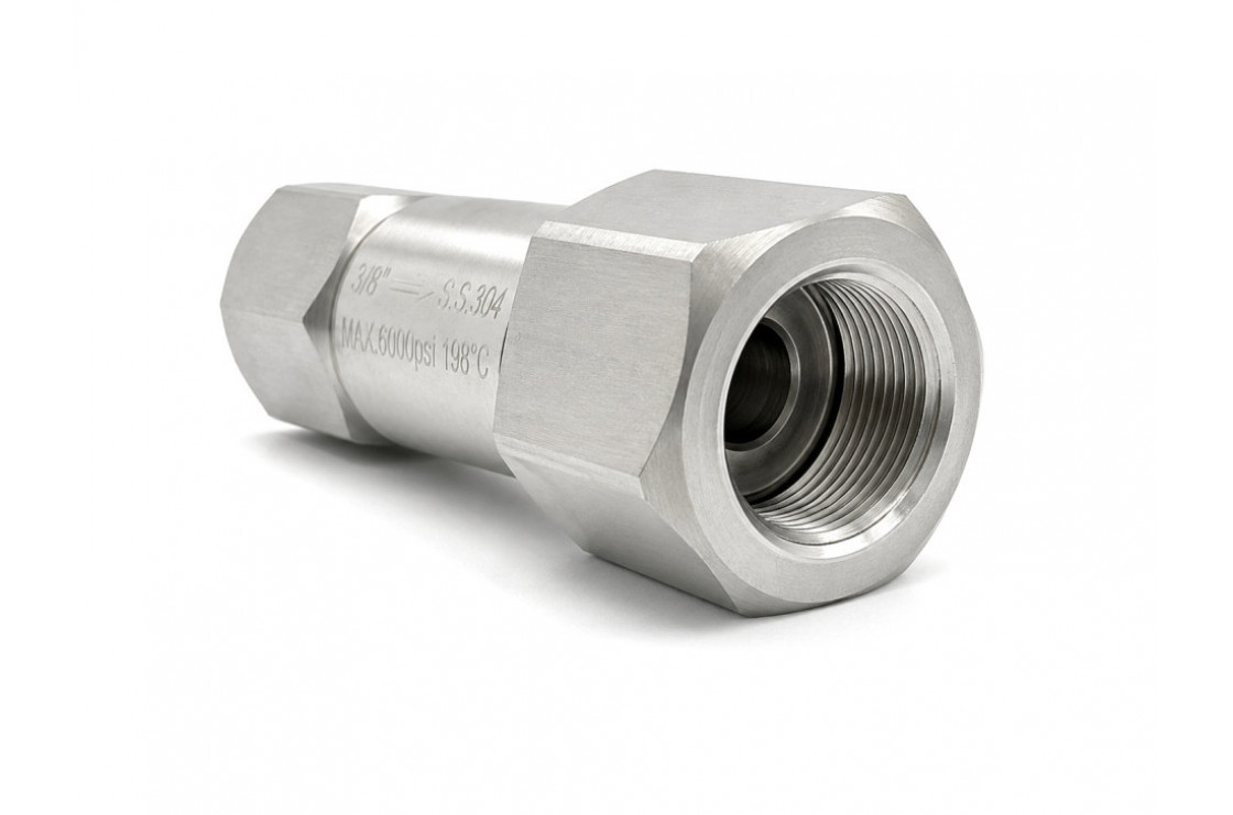 M-00057 Обратный клапан 450 бар, 3/8"F - 3/8"F, 90 °C
