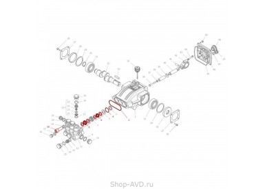 Hawk Комплект уплотнений на 3 поршня 16 мм (серия NHD)