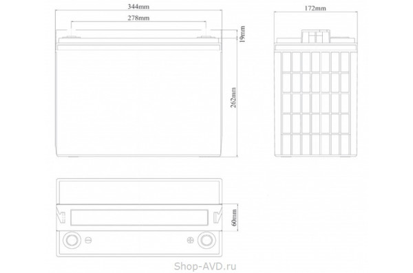 Zenith ZL1201105 Необслуживаемый аккумулятор