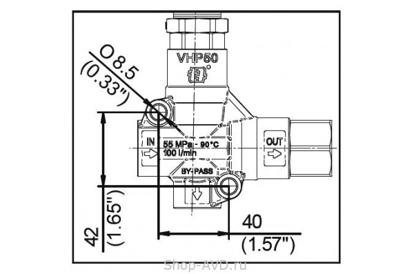Mecline VHP50 Регулятор давления 550 бар