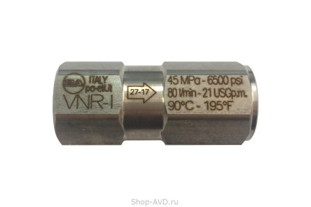 Запчасть для мойки PA VRN-I Обратный клапан G1/2 F 450 бар 80 л/мин