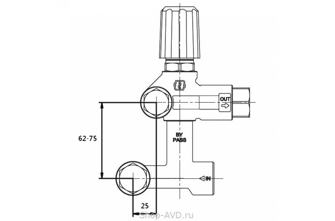 Mecline Переходное соединение регулятора давления VRF2 для HAWK NMT-NPM