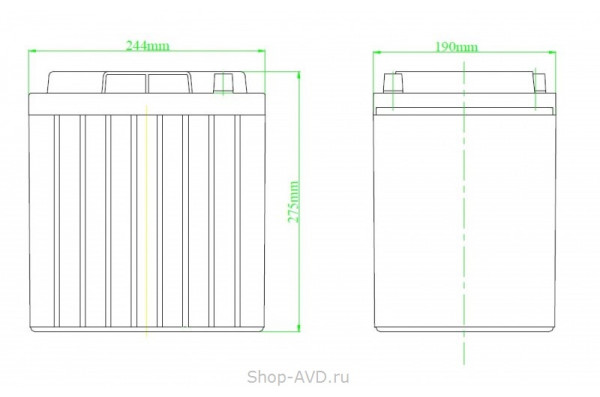 Zenith ZL060115 Необслуживаемый аккумулятор