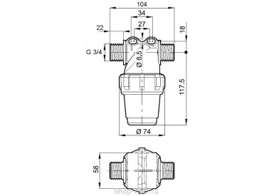 ARAG Линейный фильтр воды 150 микрон