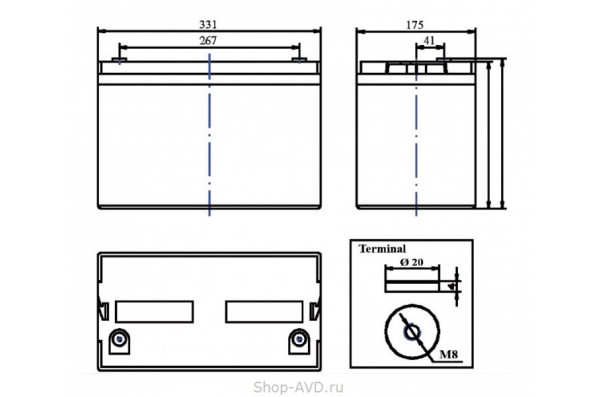 Zenith ZL120190 Необслуживаемый аккумулятор