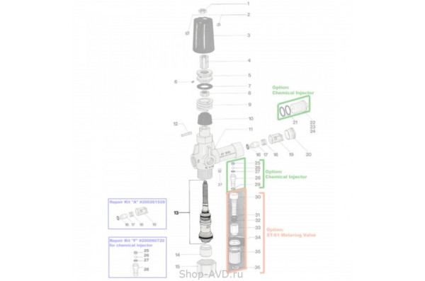 R+M Suttner Ремкомплект поршня для регулятора давления ST-261