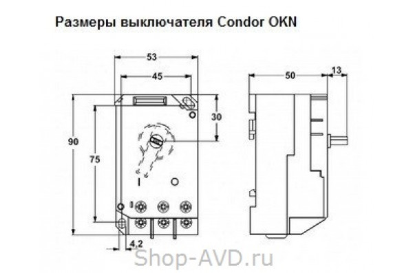 Тепловой выключатель OKN, 10-16 А