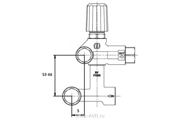 Mecline Переходное соединение регулятора давления VRF2 для AR, COMET FW