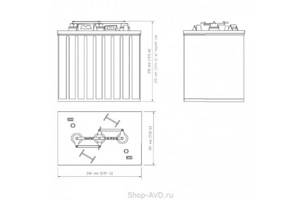 U.S. Battery Аккумулятор с жидким электролитом US 100DIN XC2