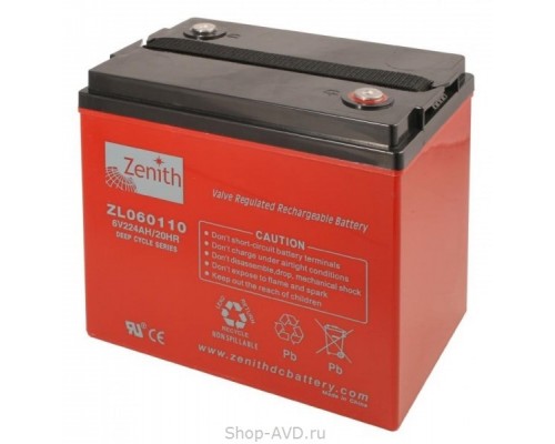 Zenith ZL060110 Необслуживаемый аккумулятор