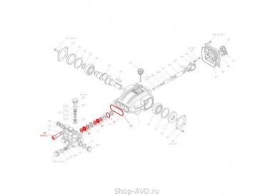Hawk Комплект уплотнений на 3 поршня 14 мм (серия NHD)