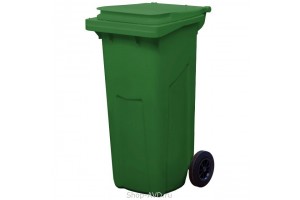 Зеленый мусорный контейнер МКТ 120 литров