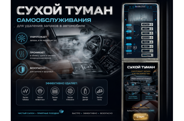 Сухой туман самообслуживания для Автомойки