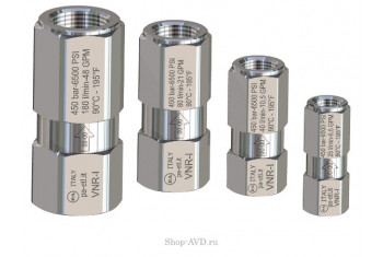 Обратный клапан VNR-I вход 1/4 г. выход 1/4 г. 25 л/мин 450 бар  нерж. сталь
