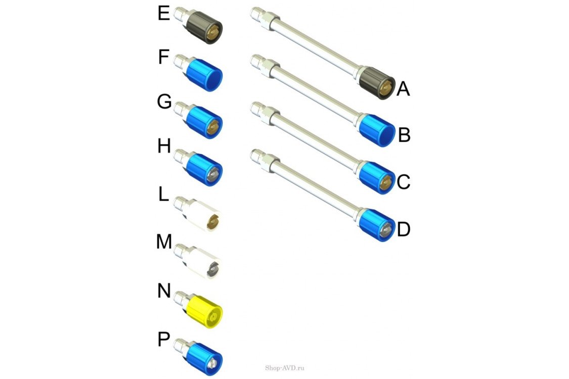 Удлинитель 200мм, вход ARS 178, выход форсунка 5020, нерж. сталь для пены