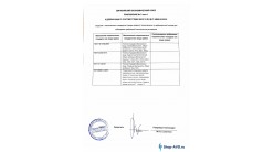Сертификат соответствия на АВД без подогрева IPC Portotecnica - Приложение 3