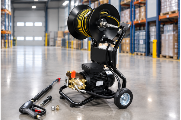 АВД Тритон Bertolini 13/120 BP Ti 3 Kw на тележке с катушкой и электрикой с теплозащитой