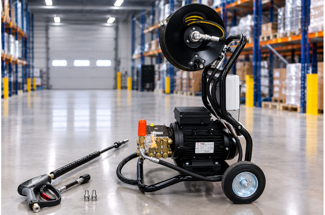 АВД Тритон Bertolini 13/120 BP Ti 3 Kw на тележке с катушкой и электрикой с теплозащитой
