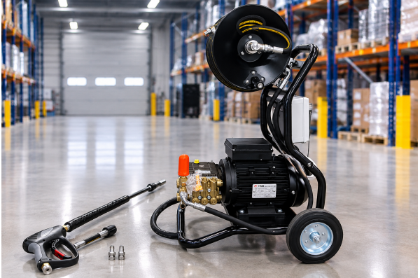 АВД Тритон Bertolini 13/120 BP Ti 3 Kw на тележке с катушкой и электрикой с теплозащитой