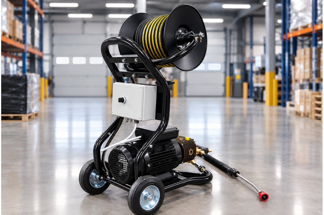 АВД Тритон Bertolini 13/120 BP Ti 3 Kw на тележке с катушкой и электрикой с теплозащитой