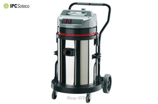 MEC WD 62/3 ST для сух. и влажн. уборки, с тележкой,мет.бак,3 турб,3500Вт,62 л. полн. компл.