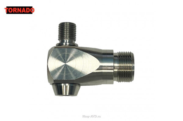 Муфта поворотная угловая 90°, нерж, 1/4 внеш. -М22 внеш.