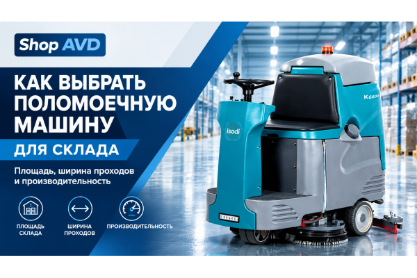 Как выбрать поломоечную машину для склада: площадь, ширина проходов и производительность