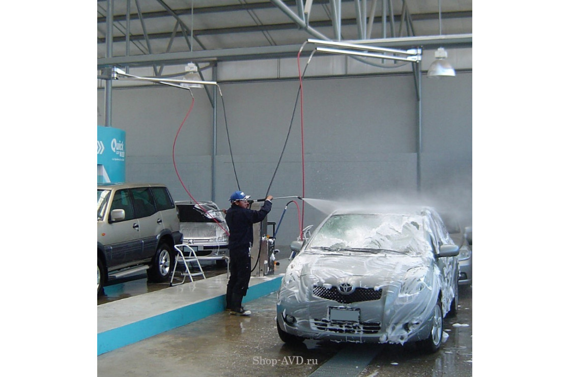 Потолочная поворотная консоль (труба) для автомоек, 2 м, нерж. сталь