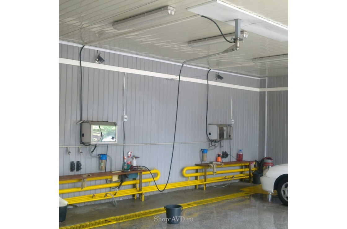 Потолочная поворотная консоль (труба) для автомоек, 2 м, нерж. сталь