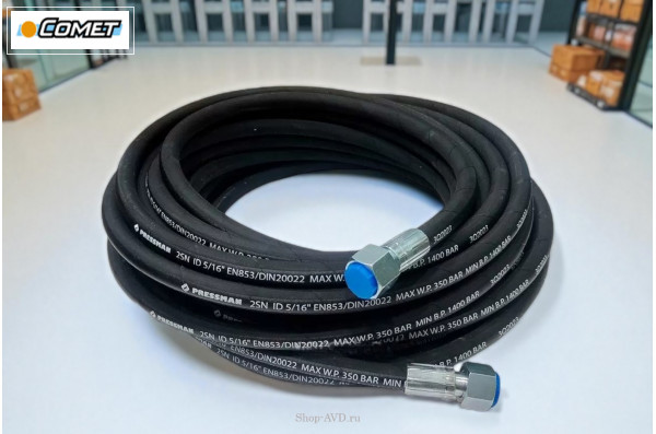 Рукав высокого давления Comet 2SN8; 22х1,5 г. под ключ -22х1,5 г. под ключ ; 20м