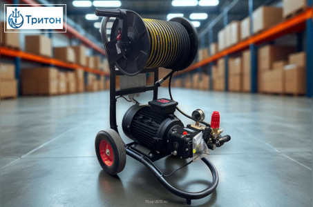 АВД Тритон Т 15/200 TS 5.5 Т (на тележке + электрика с тепловым реле + Выключатель потока + фильтр)