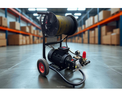 АВД Тритон Т 15/200 TS 5.5 Т (на тележке + электрика с тепловым реле + Выключатель потока + фильтр)