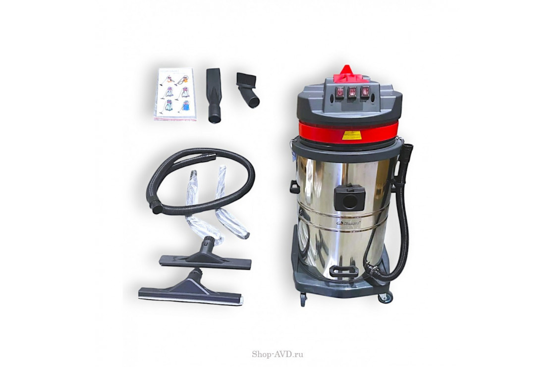 Пылесос BF580-3 для влажной и сухой уборки 3-х турбинный