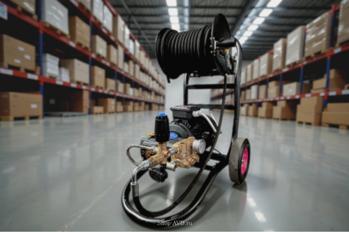 АВД Тритон AR 15/200 VRT 5.5 T (на тележке с барабаном, манометр, электрика с теплозащитой )