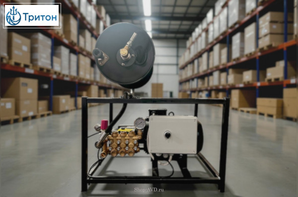 АВД ТРИТОН H 15/200 TS 5.5 T  (Барабан для шланга, электрика с теплозащитой, манометр)
