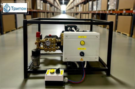 АВД ТРИТОН C ZW 15/207 TS 5.5 T (на раме, аварийный регулятор давления SVL28, манометр, тепловое реле)