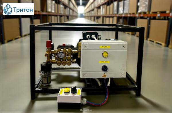 АВД ТРИТОН C 15/207 TS 5.5 T (на раме, аварийный регулятор давления SVL28, манометр, тепловое реле)
